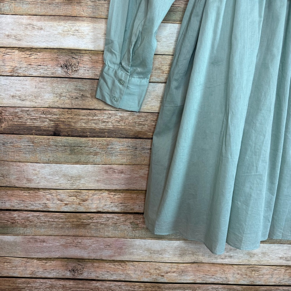 Rebecca Taylor Mint Green 100% Cotton Belted Shift Dress Size Small - Picture 7 of 8